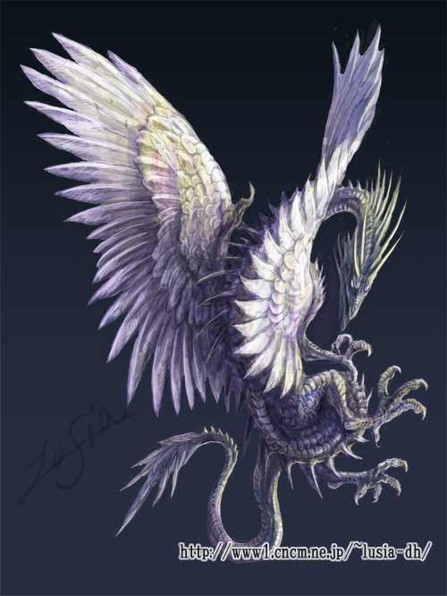 ドラゴンイラスト 鳥翼系ドラゴン イラスト集絶賛製作中 七海ルシアのイラストギャラリー