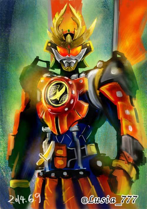 特撮お絵描きその16 仮面ライダー鎧武 カチドキアームズ 七海ルシアのイラストギャラリー